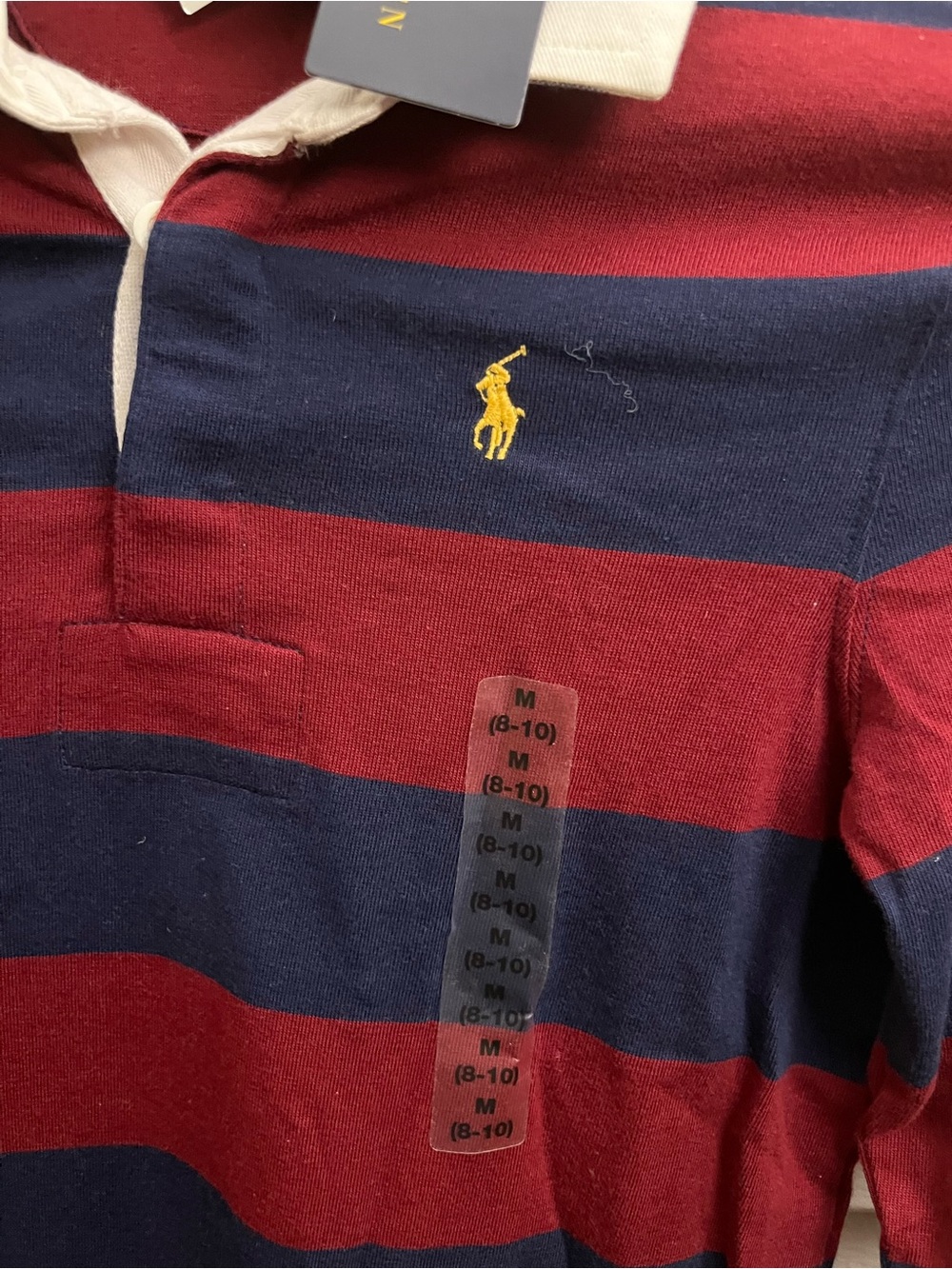 Polo Ralph Lauren Little Girls Striped Jersey Rugby Dress. Size 8-10 New W/ Tags - Picture 3 of 7